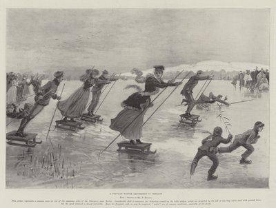Un amusement hivernal populaire en Allemagne - Henry Charles Seppings Wright